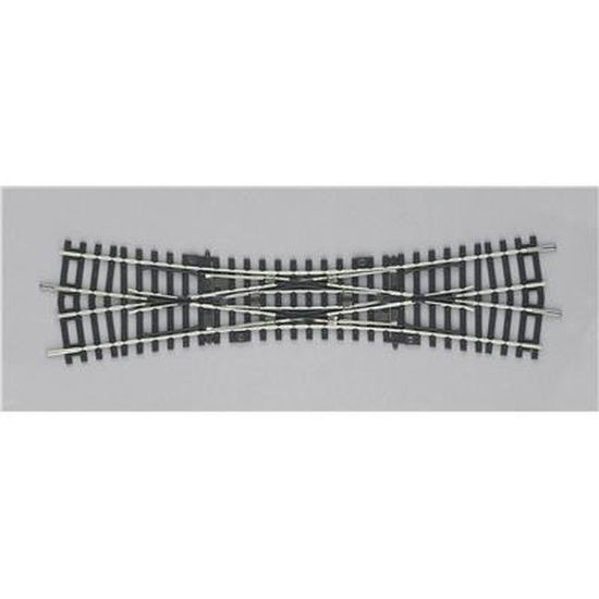 Traversée-jonction, double (H0) Voie Rocoline (avec ballast) 230 mm