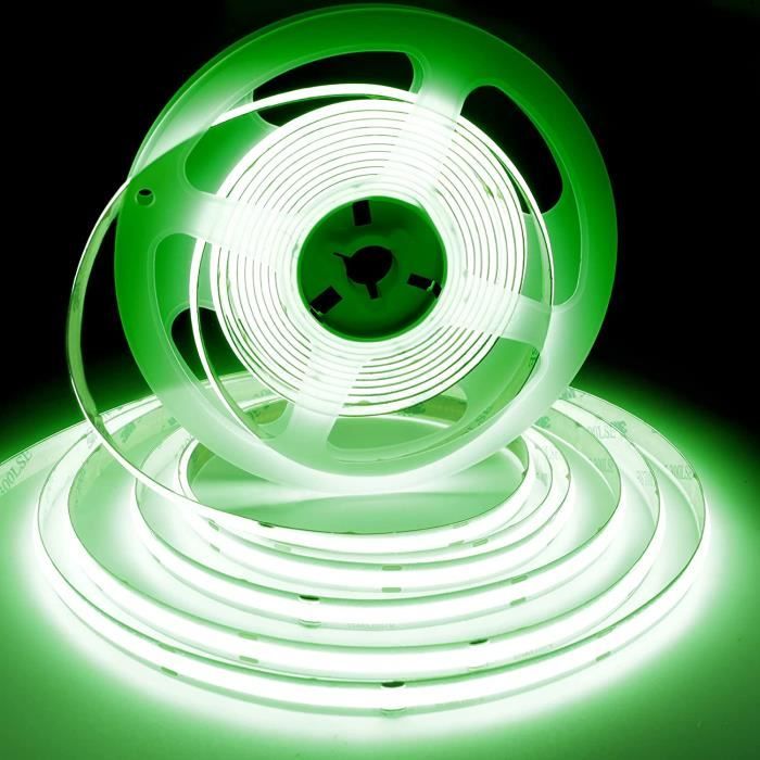 Bande LED flexible COB Vert 5 m Tube lumineux DC24 V 480 LED - m Non ...