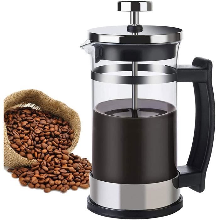 Cafetière à Piston VEVOR 1L En Verre Borosilicaté - Filtre Acier Inox 304, Bec Anti-goutte - Pour Café, Thé, Infusion Froide - Maison, Bureau, Camping - 7