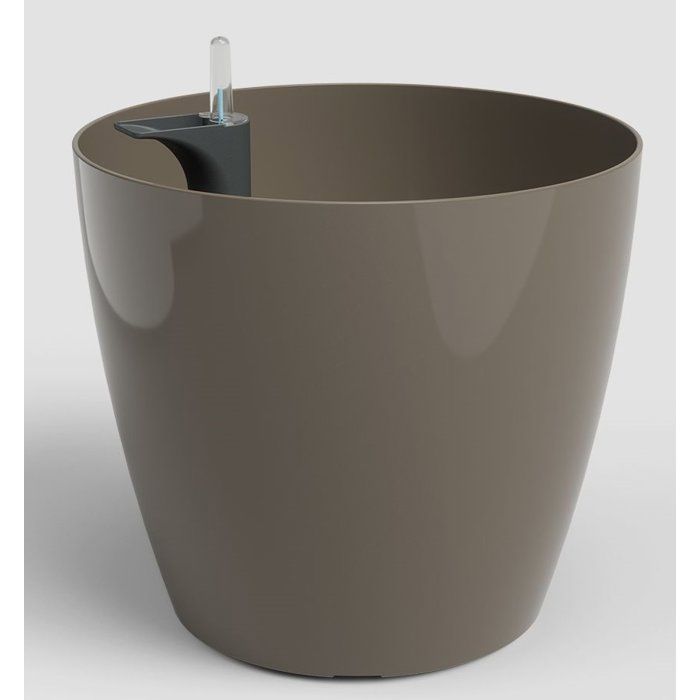 Artevasi Pot de fleurs San Remo SWS 36 BR - Plastique - Taupe - Ø36 x H33 5 cm - 25 L - Int/Ext - vue 3