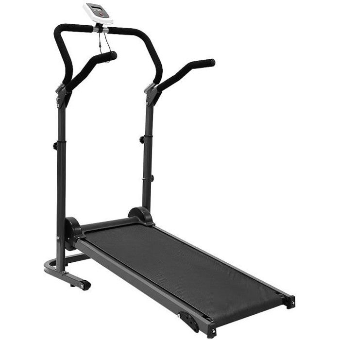 Tapis Roulant Manuel Hauteur Réglable tapis de Course Pliante avec écran LED pour la Maison ou Le Bureau Charge maximale 150 kg