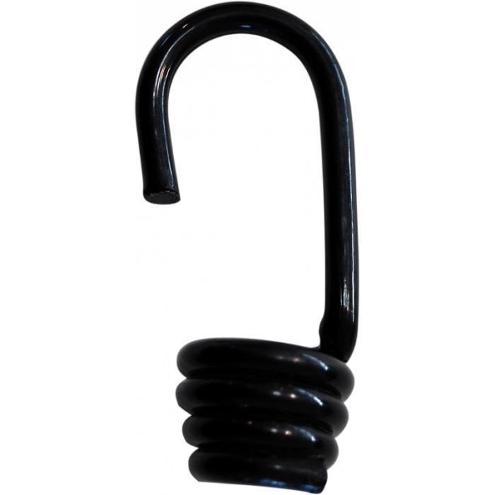 Crochet enrobé pour sandow (x20) - 6mm - Acier zingué plastifié noir