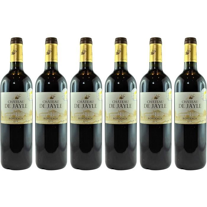 Vin Rouge - Château de Jayle 2014 -AOC Bordeaux Rouge- Carton de 6 Bouteilles - Vignobles PELLE