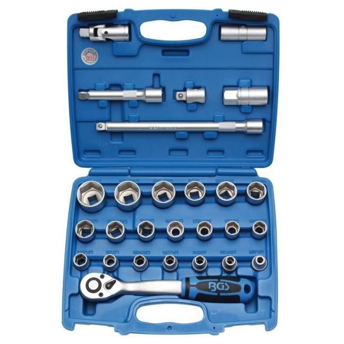 Coffret de douilles 12,5 mm (1/2-) 8 - 32 mm 27 pièces