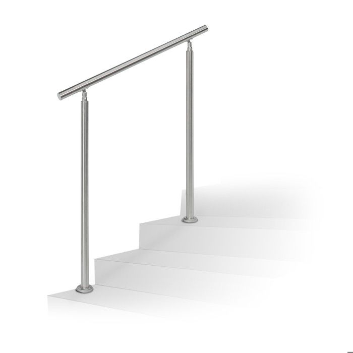 Rampe d'escalier INOX - 108 x 100 cm - Intérieur et extérieur