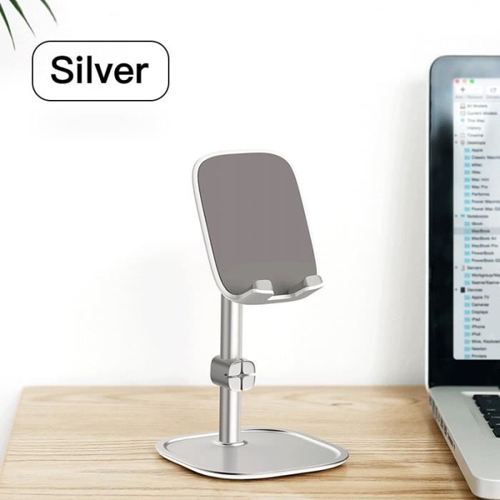 Supports voiture,Support de téléphone de bureau télescopique Baseus pour tablette support de bureau support - Type Silver Normal