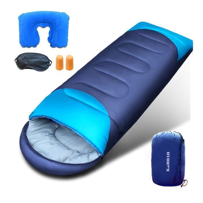 Sac de Couchage Compact 4 Saisons,Confortable Surdimensionné 190x75cm adapté Adultes,avec Sac de Compression.