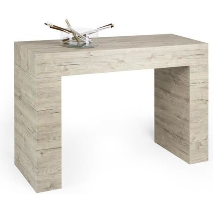 Mobili Fiver, Table console, Evolution, Chêne naturel, Mélaminé, Made in Italy