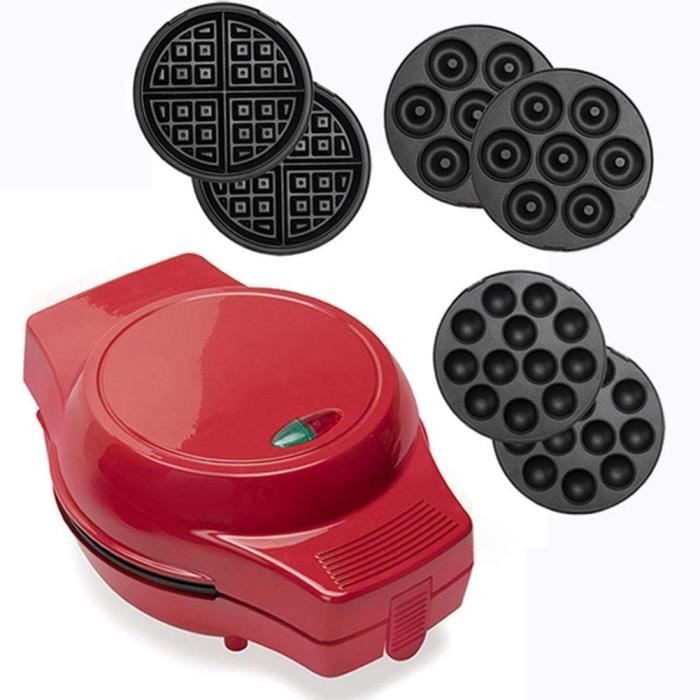 ZXYY Marée Rouge Multi Assiettes en Option Machine à gâteaux électrique Mini Manuel Professionnel Baker Donuts Cupcakes Cup Pops Waf