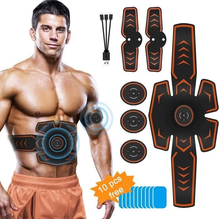 Abdos Appareil Abdominale, Ems Trainer Ceinture Abdominale Homme Musculation Abdominaux Femme Usb, EMS Masseur Abdominal, Stimulateu