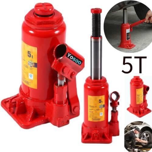 Cric Bouteille Hydraulique, 5T Lourd Devoir Cric-Bouteille Hydraulique Huile Vérin pour Voiture Caravane Véhicule Automo AB288 -ALA