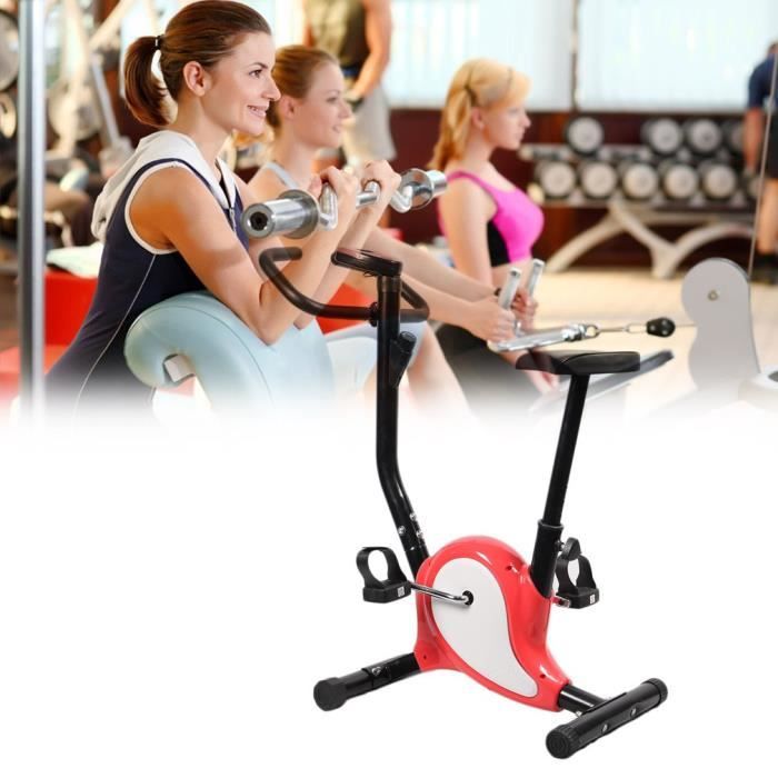 vélo de appartement gymnastique à domicile gymnastique à vélo gymnastique aérobic séance de musculation rose