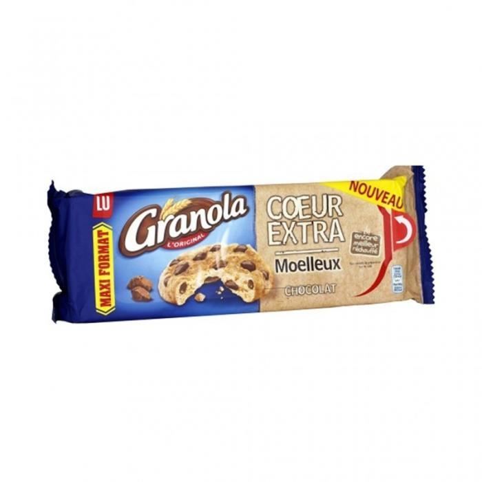 LU Granola L’Original Coeur Extra Moelleux Chocolat Maxi Format 312g (lot de 6)