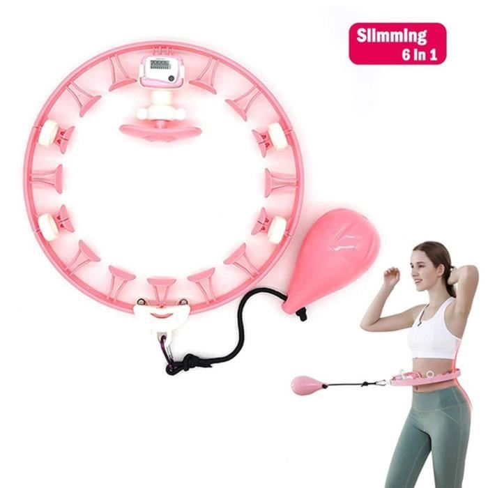 Cerceau de fitness pour adulte - Réglable - Large - Avec picots de massage et pièces amovibles pour Mince taille, massage musculair✡