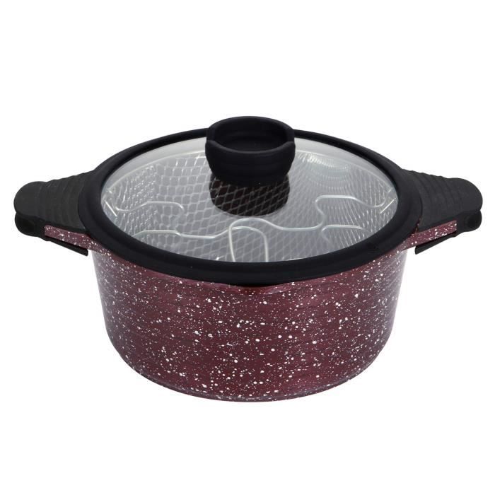 ROSSETTO Friteuse-Faitout Evolution 2 en 1 avec Panier Friteuse + Couvercle Verre - 24cm