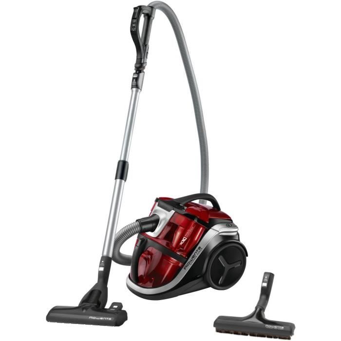 ROWENTA - Aspirateur sans sac 68db rouge/noir - silence force multi cylonic parquet - ro8343ea