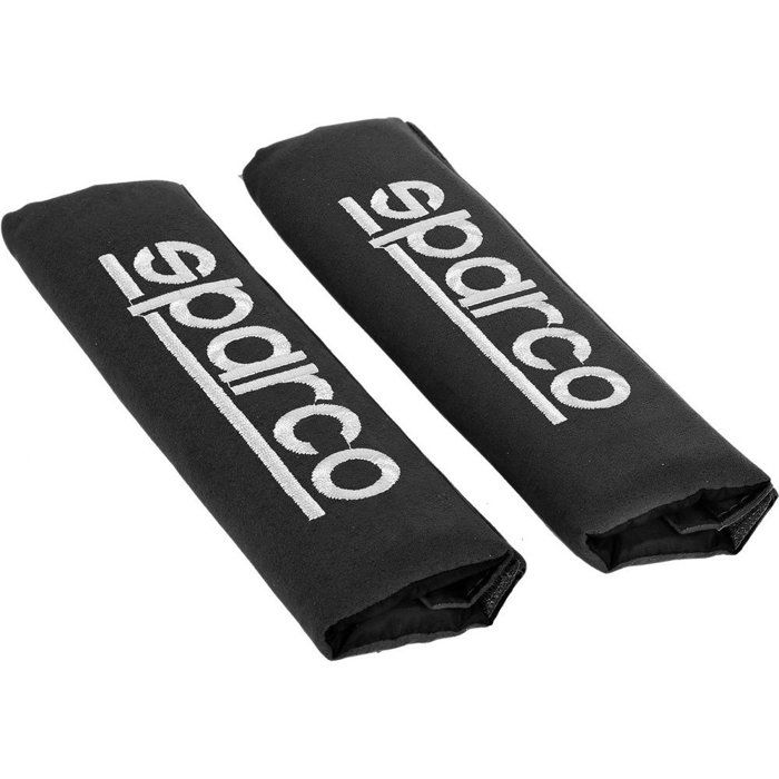 Sparco SPC1204BK - Rembourrage de ceinture de sécurité, noir, 2 unités