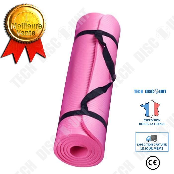 TD® Petit tapis de yoga épais et durable de 15 mm Tapis de fitness sportif antidérapant Tapis antidérapant pour perdre du poids