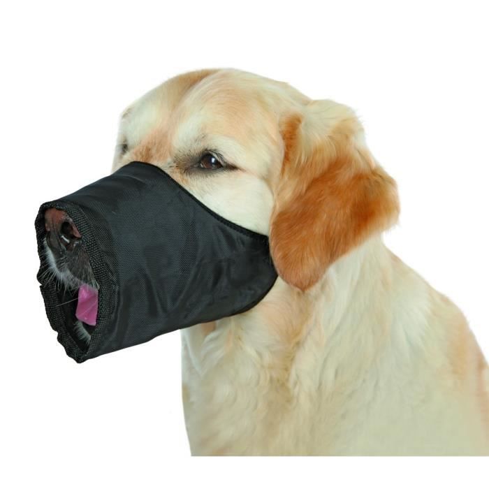 TRIXIE Muselière polyester L noir pour chien