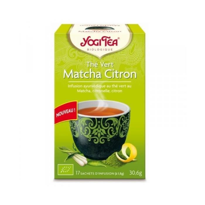 Yogi Tea Thé Vert Matcha Citron 17 sachets