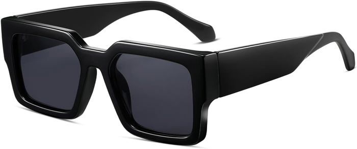 Lunettes de soleil Femmes Hommes Rétro épais Rectangle Grosses à la