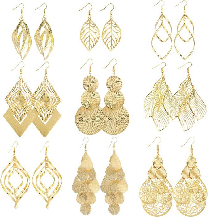 Boucles d'oreilles pendantes en argent sterling martelé turquoise Nava