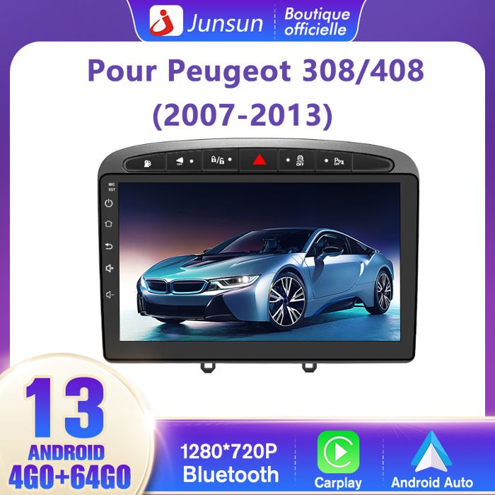 Autoradio 8 Cœur Hodozzy 2+64G Carplay Android Auto 9 Pouces Pour Peugeot 207 - Auto