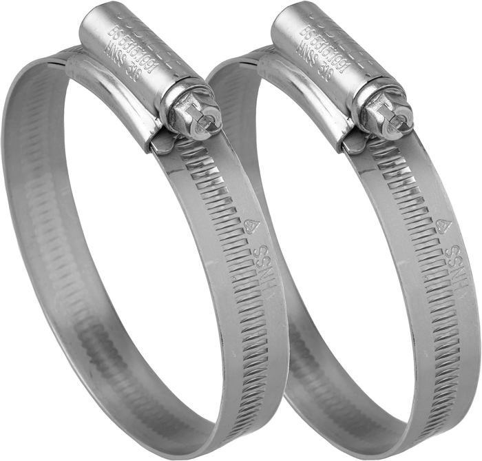 4x Colliers De Serrage Métallique Avec Insert Caoutchouc Diamètre 28mm