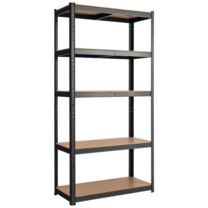 Meuble de Rangement Multi-Usage à 5 Niveaux COSTWAY Charge 130KG par Niveau Étagère de Garage pour Atelier Cuisine Entrepôt Noir Meuble de Rangement Multi-Usage à 5 Niveaux COSTWAY Charge 130KG par Niveau Étagère de Garage pour Atelier Cuisine Entrepôt Noir