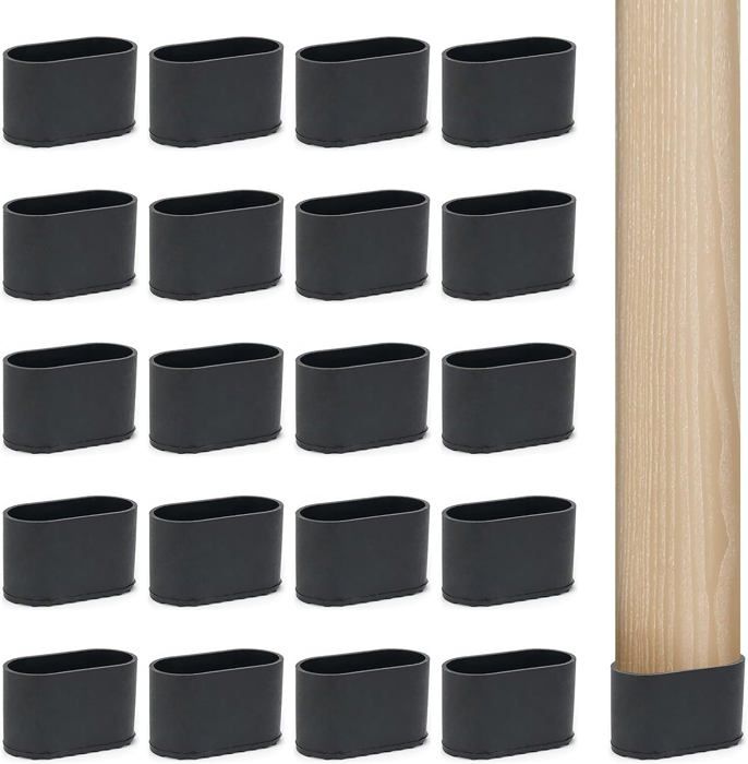 20 Protection Pied Embout de Chaise en Polyéthylène (PE)  Embout Boucho Tampon Escabeau Pied de Chaise Protege Protection Meuble