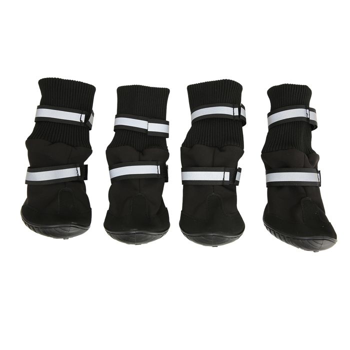 Comparer les prix de Bottes pour chien antidérapantes réfléchissantes et chaudes réglables pour protection des pattes des chiots pour chiens de petite