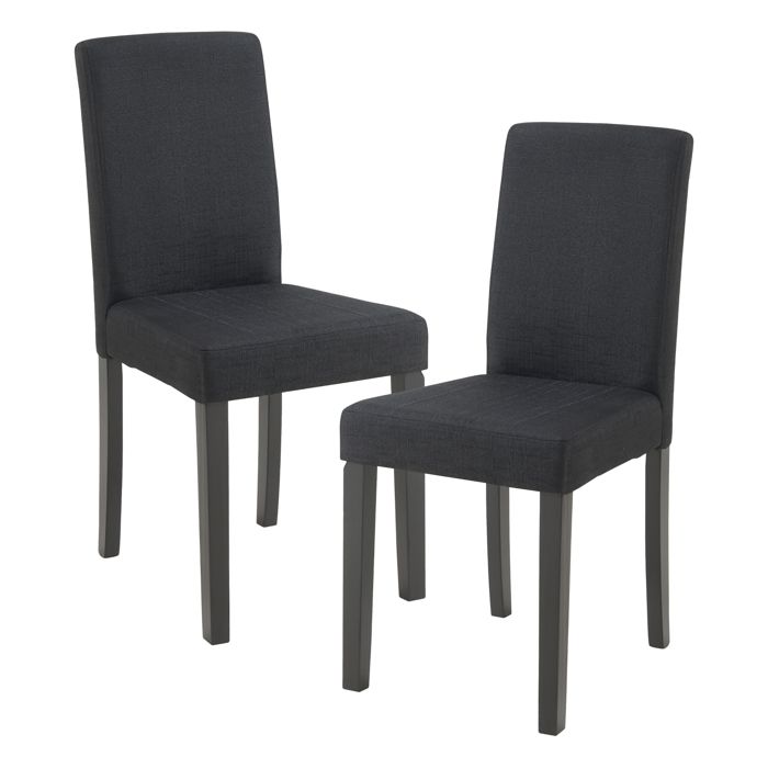 Lot de 2 chaises de salle à manger Hamburg noir