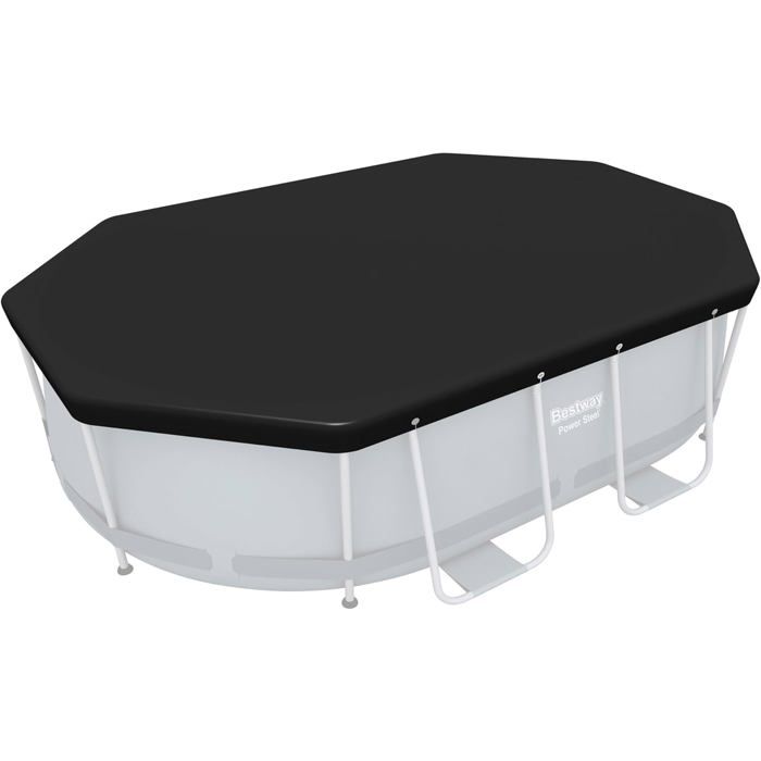 Bâche 4 Saisons Pour Piscine Hors Sol Steel Pro 221x150 Cm - Protection Anti-débris Bleue