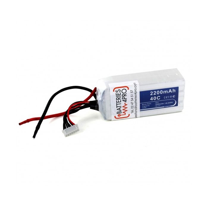 Batterie Li-Po 22.2V 40C 2200mAh pour Radiocommande et Drone