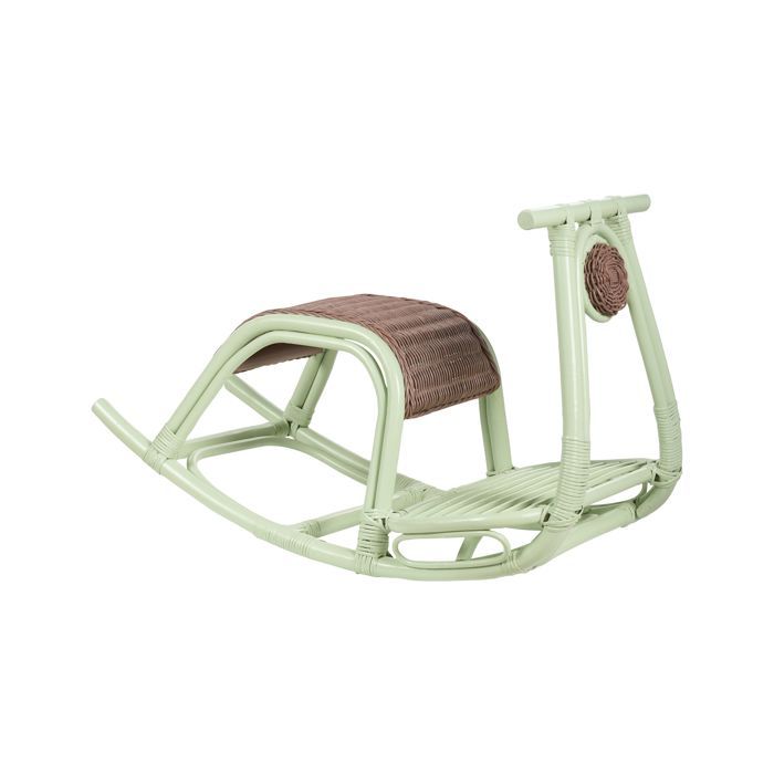 Chaise à bascule pour enfants ASPRIA Rotin Vert clair Chaise à bascule pour enfants ASPRIA Rotin Vert clair