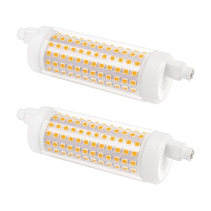 Ampoule R7S LED 118mm 25W Dimmable Blanc Chaud 3000K Équivalent à Lampe Crayon Halogène J118 R7S AC 220Vlot de 2