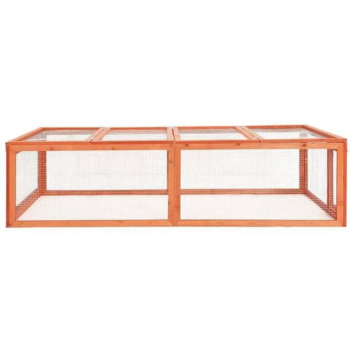 Comparer les prix de BEL ACHAT*Clapier - Enclos Extérieur de Jardin - poules/lapins - Poulailler 183x90x465 cm Bois de sapin massif Promo368967
