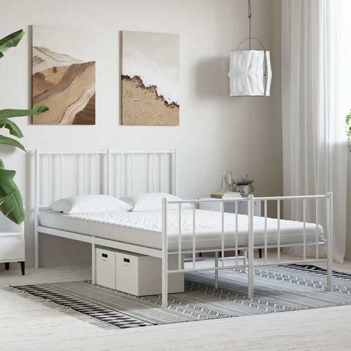 Black Friday Matelas en mousse blanc - BURKE - pour lit - 120x210 cm 7 zones dureté 20 ILD mm535