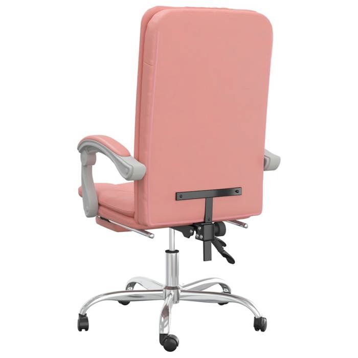 Sale 2026 Fauteuil inclinable de bureau - Chaise simple - Rose Similicuir - 63x56x(110.5-120) cm DD272