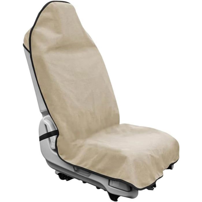 Housse pour siège de Voiture pour lavantProtection du siège Voiture UniverselleCotonmodèle UniverselétancheTissu-éponge-Kaki