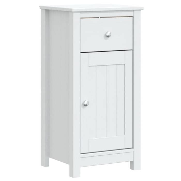 Meuble de salle de bain en 4 pcs - ARMOIRE/COLONNE WC - BERG blanc bois de pin massif 60x34x59 cm L4288