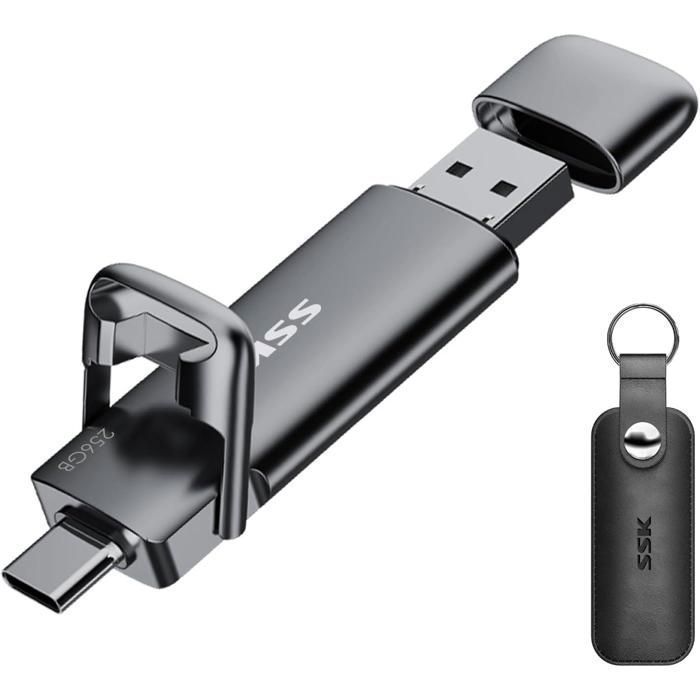 Clé USB A / USB C SSD portable - vue 1