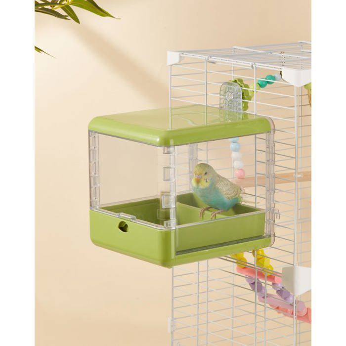 Multifonctionnelle Bain DOiseaux Pour Cage 15 5×16×16 Cm Baignoire Oiseaux Cage Et LAlimentation Accessoire Pour Oiseaux Pour