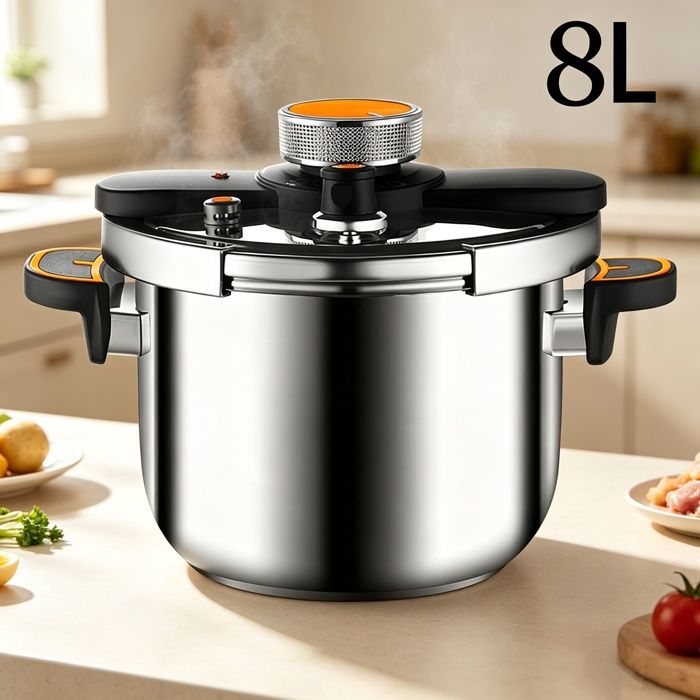 Autocuiseur 8L - Joulli - Cuisson rapide - Antidéflagrant - Cocotte-minute - pour Tous Types de Cuisinières