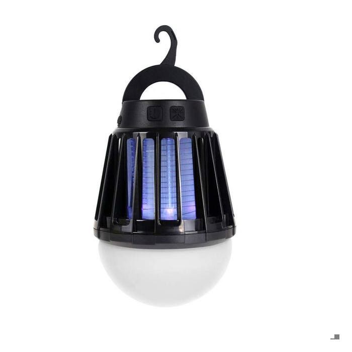 Lampe Anti-Moustiques 2 en 1 Extérieur Intérieur USB Rechargeable Portable avec 3 Niveaux de Luminosité pour Camping et Répulsif