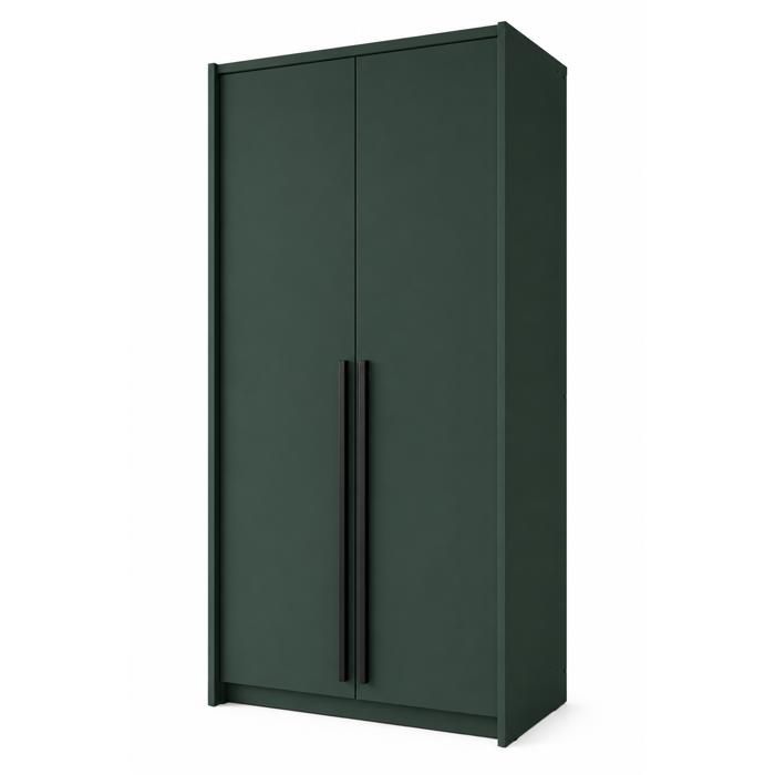Armoire-penderie - 3XE LIVING - STOLAR GENUA - Vert bouteille - 105x65x217 cm - 3 étagères + penderie