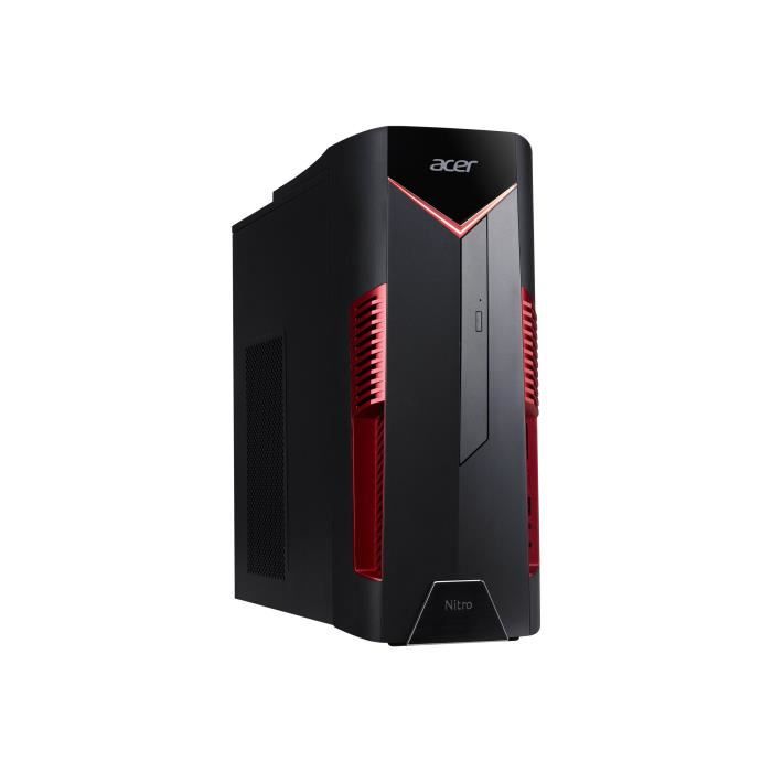 Vente Ordinateur de bureau Unité Centrale Gamer - ACER Nitro N50-600 - Core i5-9400F - RAM 8Go - 1To HDD + 256Go SSD - GTX 1650 4Go - Win 10 - Noir et Rouge pas cher Vente Ordinateur de bureau Unité Centrale Gamer - ACER Nitro N50-600 - Core i5-9400F - RAM 8Go - 1To HDD + 256Go SSD - GTX 1650 4Go - Win 10 - Noir et Rouge pas cher