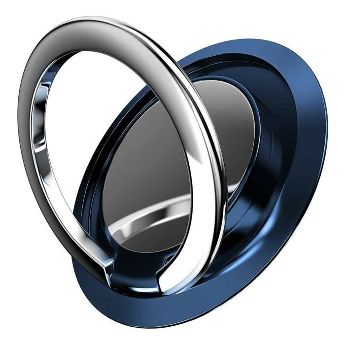 Support Téléphone Anneau Doigt Magnétique 360° - Universel - Neuf - Métal - Fixation Collante