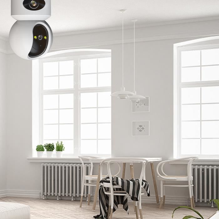 Caméra De Surveillance Intelligente Double Objectif WiFi - Vision Nocturne - Marque Générique