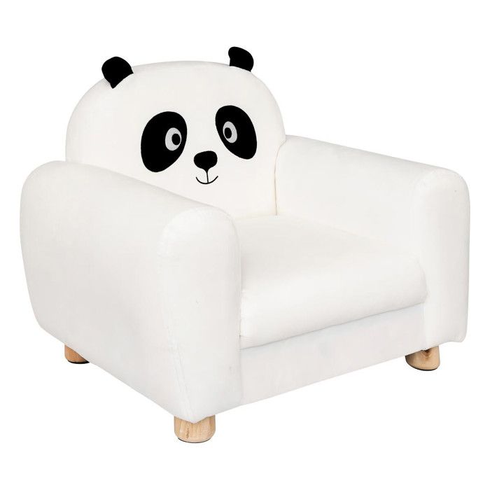 Fauteuil enfant panda Balo noir & blanc - Atmosphera Créateur dintérieur